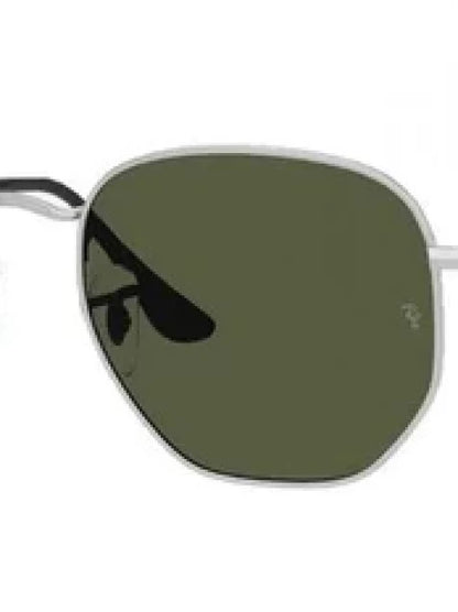 LENTES DE SOL RB HEXAGONAL FLAT RB3548N PLATEADO VERDE G15