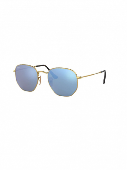 LENTES DE SOL RB HEXAGONAL FLAT RB3548N DORADO PLATEADO