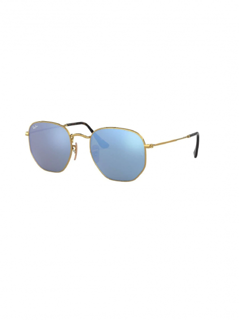 LENTES DE SOL RB HEXAGONAL FLAT RB3548N DORADO PLATEADO