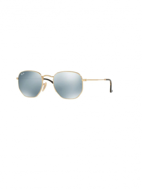 LENTES DE SOL RB HEXAGONAL FLAT RB3548N DORADO PLATEADO