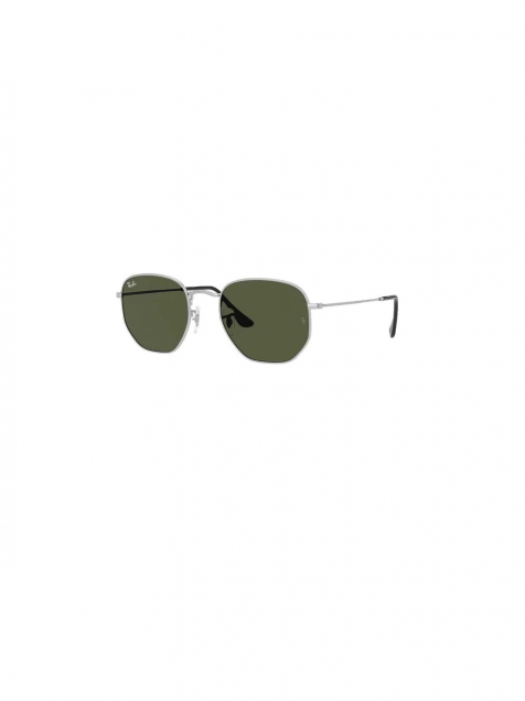 LENTES DE SOL RB HEXAGONAL FLAT RB3548N PLATEADO VERDE G15