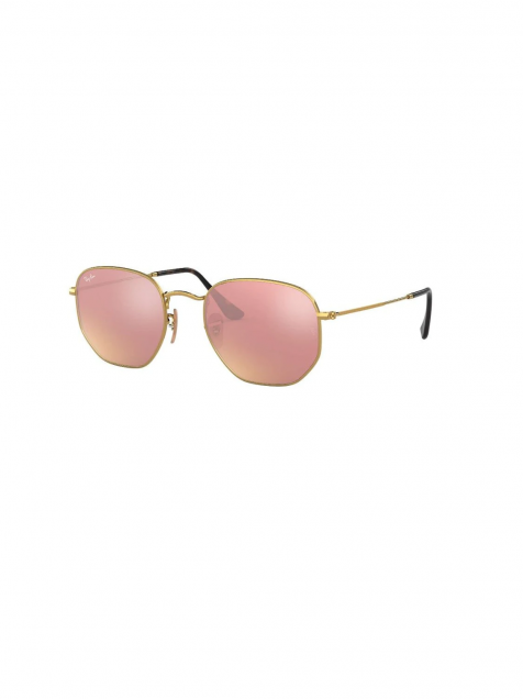 LENTES DE SOL RB HEXAGONAL FLAT RB3548N DORADO ROSA ESPEJO