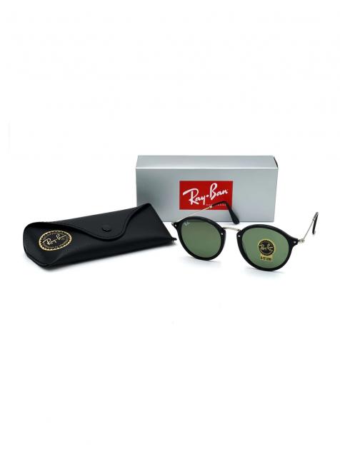 LENTES DE SOL RB ROUND FLECK RB2447 (PLATEADO-VERDE G15)