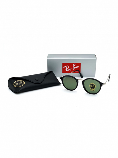 LENTES DE SOL RB ROUND FLECK RB2447 (PLATEADO-VERDE G15)