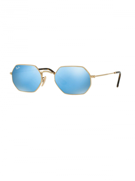 LENTES DE SOL RB OCTAGONAL RB3556N DORADO AZUL ESPEJO