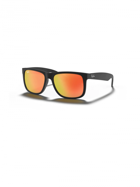 LENTES DE SOL RB JUSTIN RB4165N (NEGRO MATE-NARANJA ESPEJO) $1800