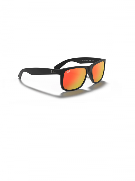 LENTES DE SOL RB JUSTIN RB4165N (NEGRO MATE-NARANJA ESPEJO) $1800