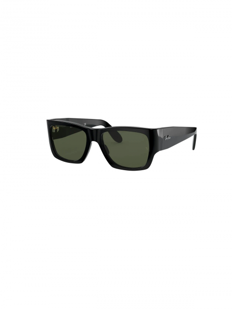 LENTES DE SOL RB NOMAD RB2187N NEGRO BRILLOSO VERDE G15