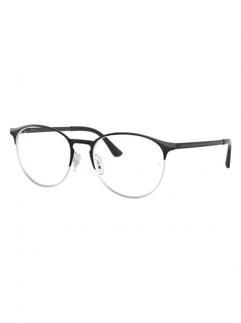 Ray Ban Oftalmico Rb6375 2861 Round Metal Negro Plateado