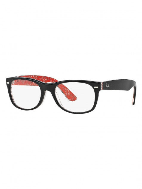 Ray Ban Oftalmico Rb5184 2479 New Wayfarer Negro Brillante Rojo