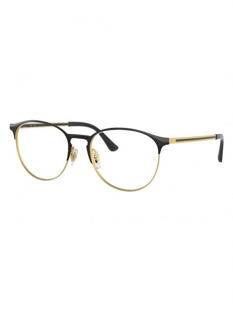 Ray Ban Oftalmico Rb6375 2890 Round Metal Dorado Negro Icon