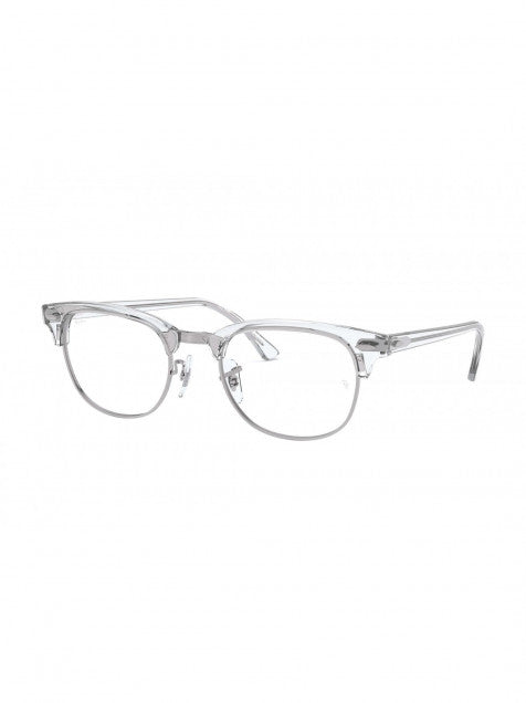 Ray Ban Oftalmico Rb5154 2001 Clubmaster Plata Transparente